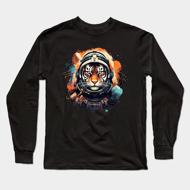 space tiger Long Sleeve T-Shirt by weirdesigns